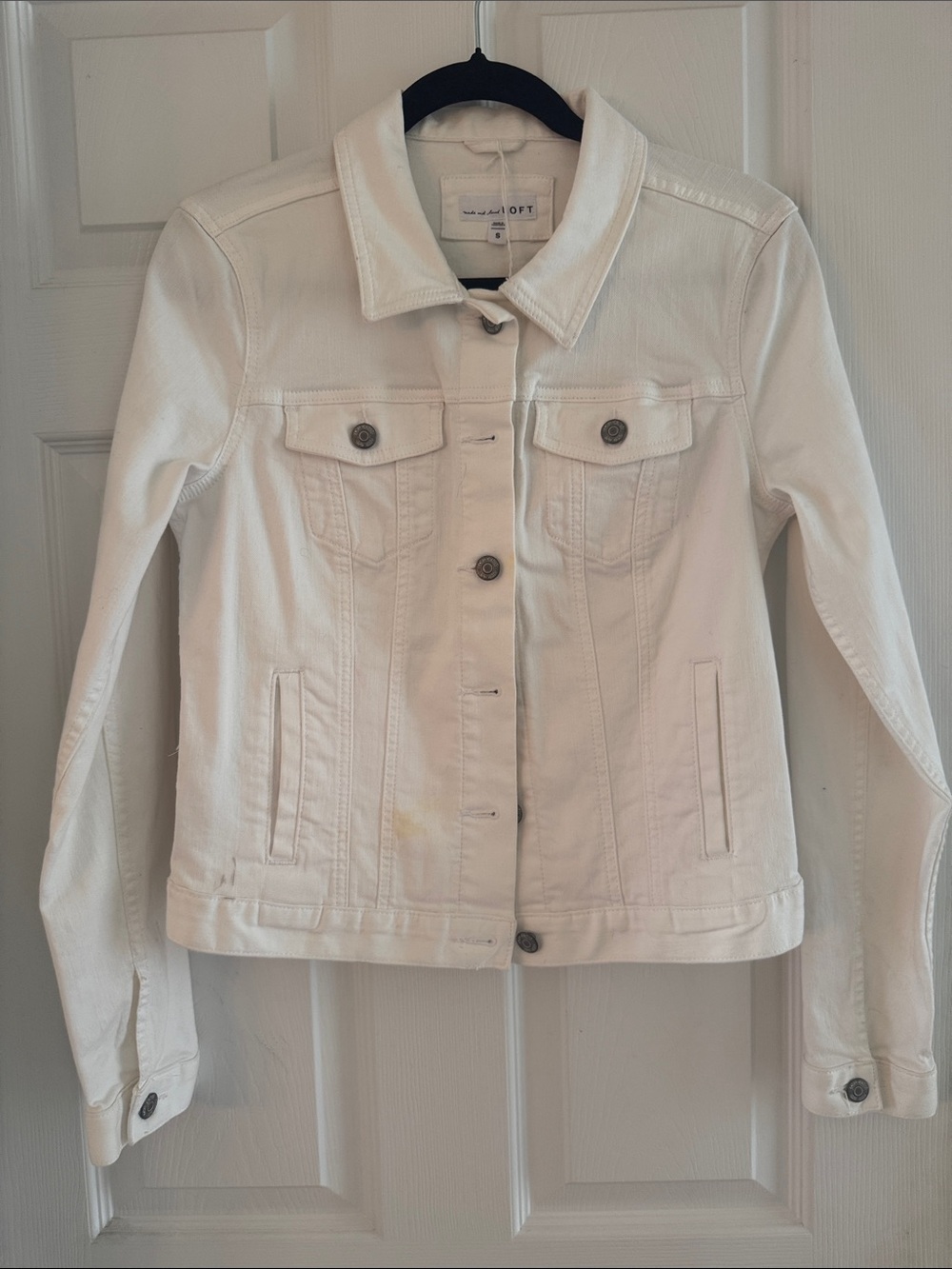 LOFT White Denim Jacket - Women's Classic Trucker